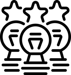Poster - World top manager icon outline vector. Team people. Office strategy