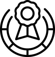 Poster - Top manager emblem icon outline vector. Office strategy. People team