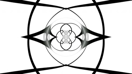 Poster - Kaleida lines. Computer generated 3d render