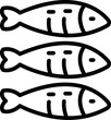 Sardine oil icon outline vector. Fish herring. Ocean can