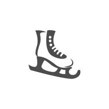 Ice Skate Shoes Icon Logo Illustration Template