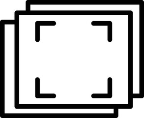 Poster - Screenshot icon outline vector. Screen image. Zoom phone