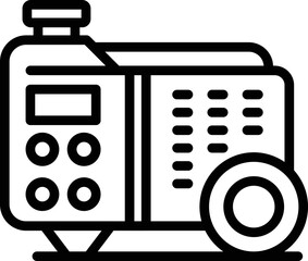 Poster - Diesel power generator icon outline vector. Electric energy. Portable machine