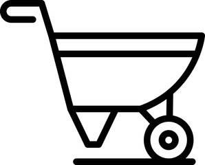 Poster - Home wheelbarrow icon outline vector. Diy repair. Work tool