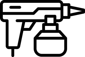 Poster - Paint gun icon outline vector. Diy repair. Work construction
