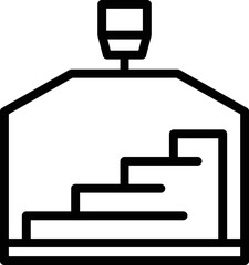Poster - Stairs repair icon outline vector. Home diy. Work tool
