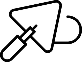 Poster - Home trowel icon outline vector. Construction tool. Hammer holding