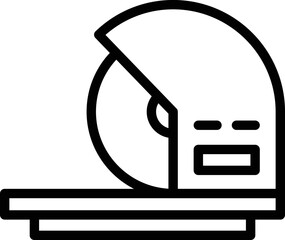 Poster - Circular saw icon outline vector. Work tool. Drill hammer