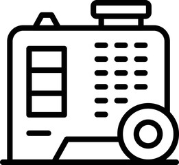 Poster - Home generator icon outline vector. Work tool. Drill design