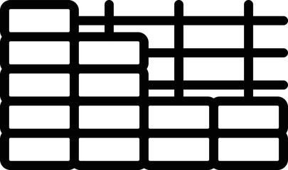 Poster - Brick wall icon outline vector. Diy repair. Work tool