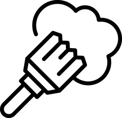 Poster - Paint brush icon outline vector. Diy repair. Work tool