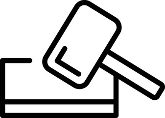 Poster - Sledge hammer icon outline vector. Home construction. House holding