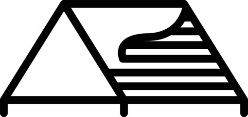 Poster - DIY repair roof icon outline vector. Home construction. Woodwork tool