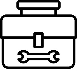 Poster - Tool box icon outline vector. Home repair. Work drill