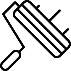 Poster - Paint roller icon outline vector. DIY repair. Home tool