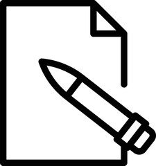Poster - Pencil draw icon outline vector. Digital pen. Tablet stylus