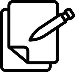 Sticker - Creative curve icon outline vector. Digital pen. Tablet design