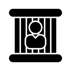 prisoner icon or logo isolated sign symbol vector illustration - high quality black style vector icons
