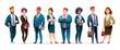 © YG Studio - Group of businessmen and businesswomen characters in cartoon style