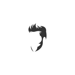 Wall Mural - Men hair style icon logo