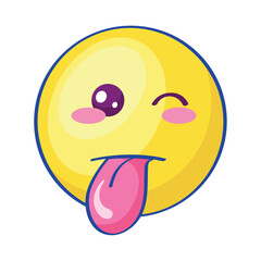 Sticker - emoji with tongue out