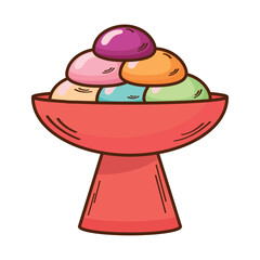 Sticker - chuseok food in bowl