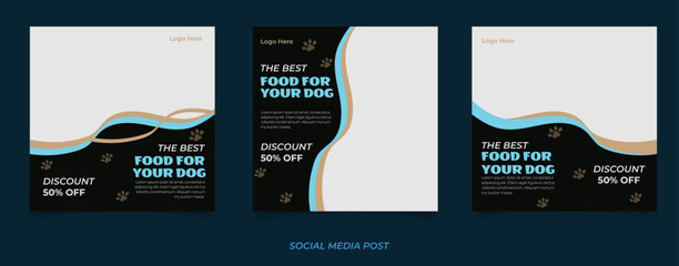 Dog food social media post template