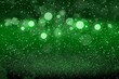 green cute shiny glitter lights defocused bokeh abstract background with sparks fly, celebratory mockup texture with blank space for your content