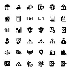 Sticker - Finance affiliate marketing icons set vector graphic illustration