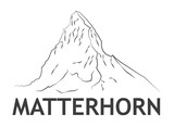 Fototapeta Boho - Matterhorn logo vector