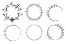 Circular Music Sound Equalizer. Circle Audio Waves. Abstract Radial Radio And Voice Volume Symbol. Vector Illustration.