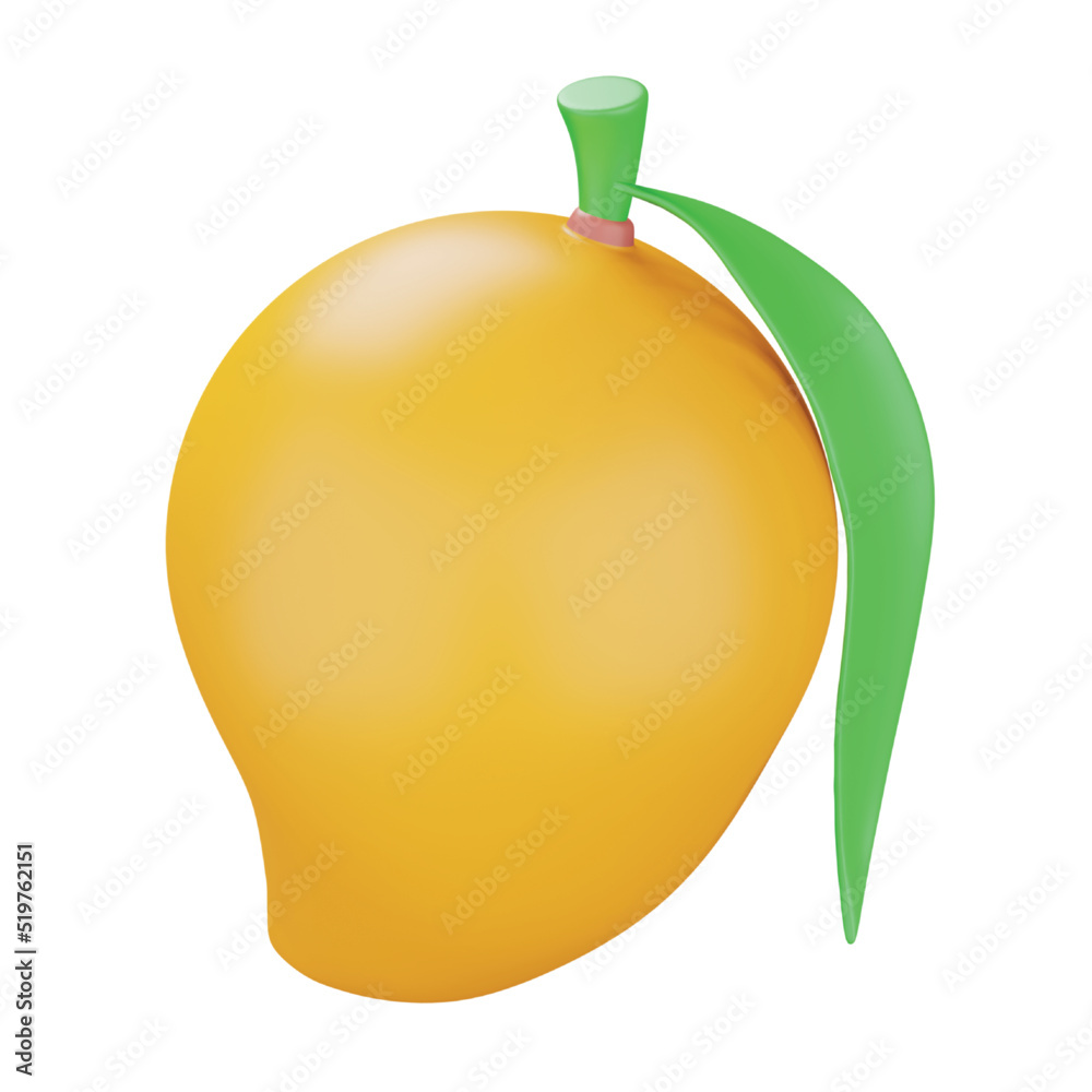 Stock-Vektorgrafik „Mango 3d rendering isometric icon.“ | Adobe Stock