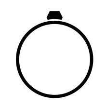 Ring Icon, Full Black. Suitable For Website, Content Design, Poster, Banner, Or Video Editing Needs