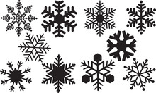 Christmas Snowflakes Silhouettes Christmas Snowflakes Bundle SVG EPS PNG