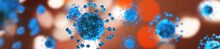 Close-up Virus Against The Background , Infection With A New Strain, Infectious Bacterium, 3D Rendering