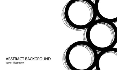 Vector rings abstract background, modern illustration template