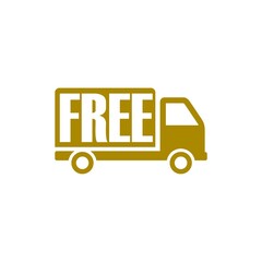 Poster - Free delivery truck icon isolated on white background