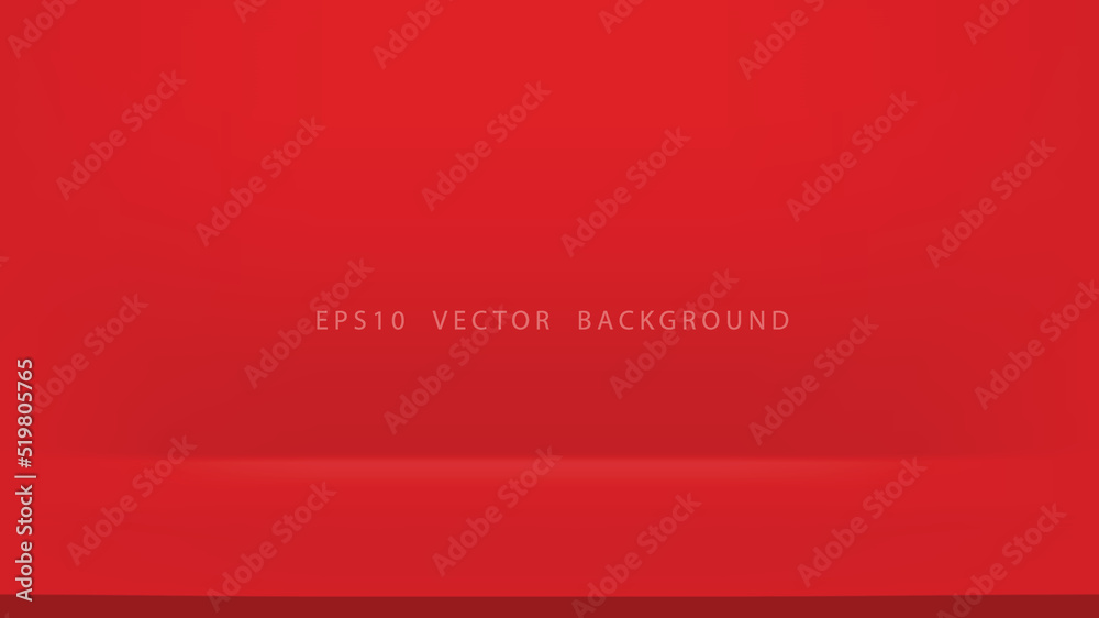 Empty red stage vector background Stock Vector | Adobe Stock