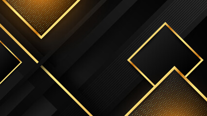 Abstract black and gold luxury background