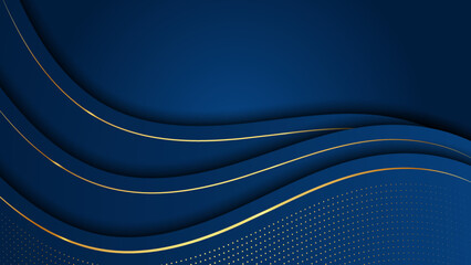 abstract luxury blue and gold background. vector illustration abstract graphic design banner pattern
