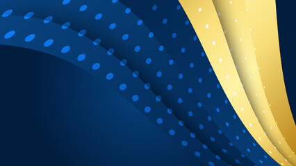 abstract template blue geometric diagonal background with golden line. luxury style.