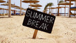 © Andrii - Summer break is shown using the text
