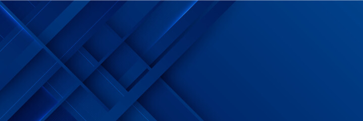 blue abstract vector long banner. minimal background with arrows and copy space for text. social med