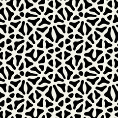 Wall Mural - Vector seamless pattern. Modern stylish texture. Repeating geometric tiles with hand-drawn careless triangles. Monochrome creative print. Contemporary graphic design.