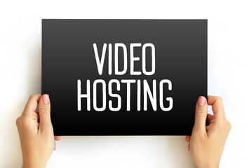 Poster - video hosting text on card, concept background