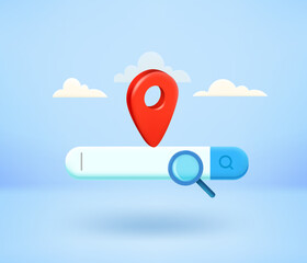 Aufkleber - Searching the way in internet. 3d vector illustration