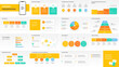 Business Presentation Template with Infographics: 16 slide layouts for check lists, columns, processes, timelines, highlights, org charts, maps, pyramids, bullets, and more