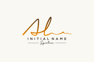 Wall Mural - Initial AL signature logo template vector. Hand drawn Calligraphy lettering Vector illustration.