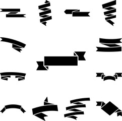 Poster - Ribbon icon in a collection with other items