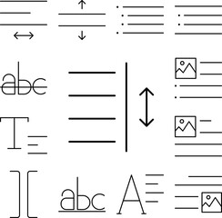 Poster - format, text icon in a collection with other items